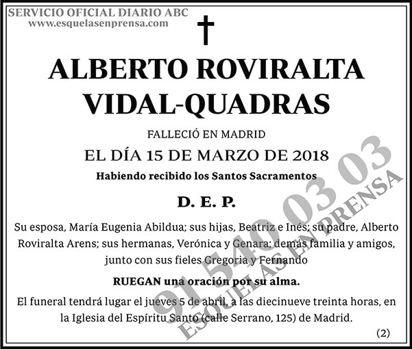 Alberto Roviralta Vidal-Quadras